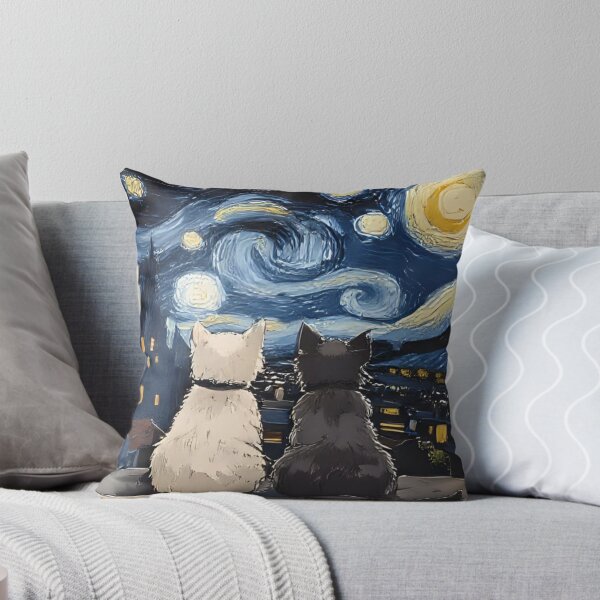 Item preview, Cat Paint With Night and Moon designed and sold by CherryStuff.