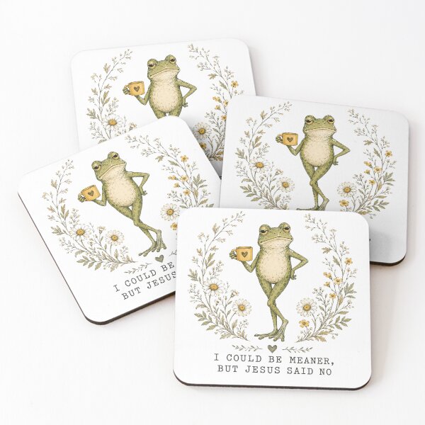 Item preview, I Could Be Meaner But Jesus Said No Cute Frog Garden Graphic designed and sold by will freed18.