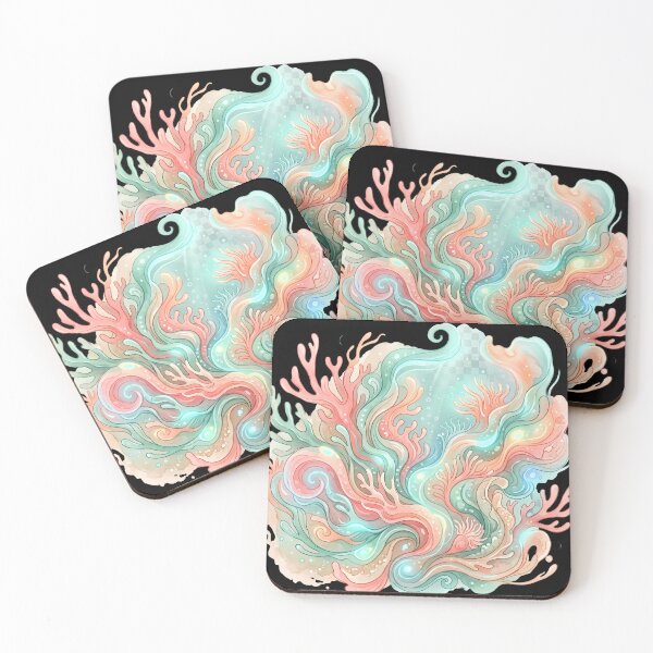 Item preview, Coral Reef Dreams Abstract designed and sold by VictoriaaStore.