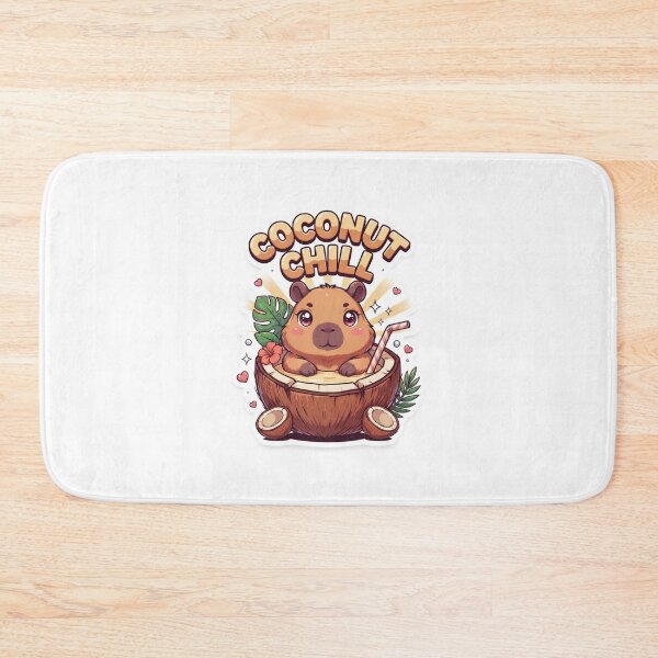 Item preview, Coconut Chill Capybara T-Shirt – Cute Kawaii Tropical Summer Animal Gift for Capybara Lovers, Beach Lovers & Cozy Girls designed and sold by GemBob Creations.