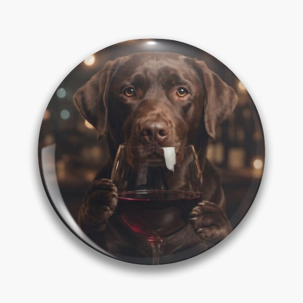 Item preview, Funny Wine Dog | Chocolate Labrador Drinking Red Wine | Labrador Retriever Lover | Wine Lover Gift designed and sold by MS Pod Studio.