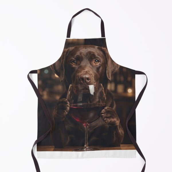 Item preview, Funny Wine Dog | Chocolate Labrador Drinking Red Wine | Labrador Retriever Lover | Wine Lover Gift designed and sold by MS Pod Studio.