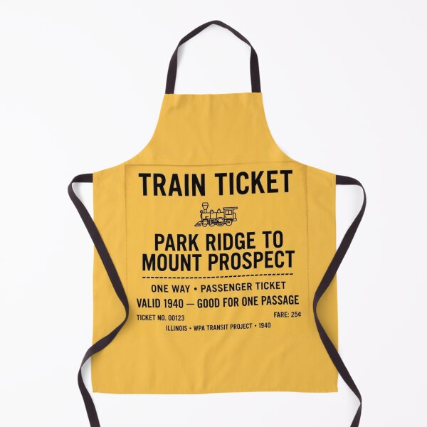 Item preview, Train ticket from Park Ridge to Mount Prospect designed and sold by Rue Design Company.