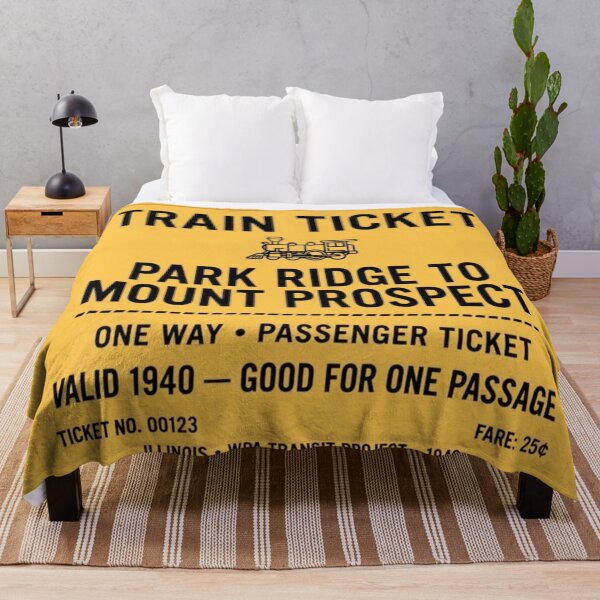 Item preview, Train ticket from Park Ridge to Mount Prospect designed and sold by Rue Design Company.