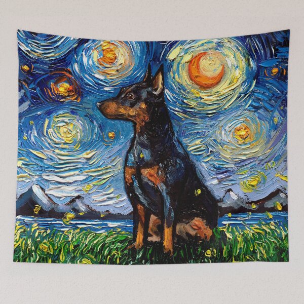 Item preview, Miniature Pinscher Night designed and sold by AjaTrier.