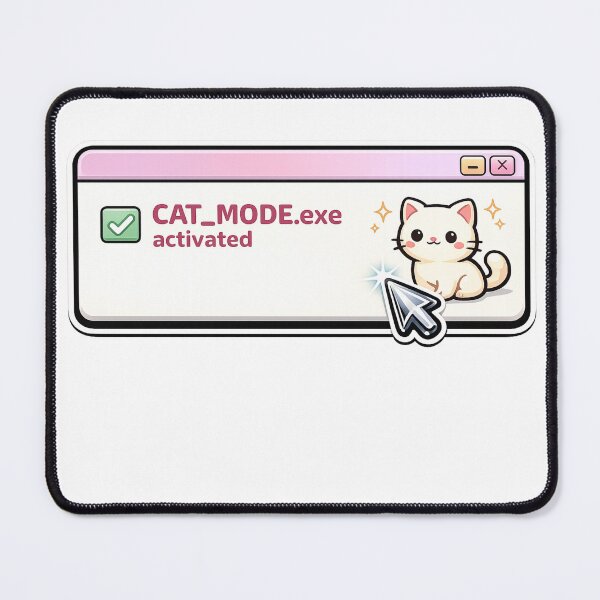 Item preview, Cat Mode Activated | Cute Y2K Chrome Cursor Kitten Design designed and sold by Loading Crush.