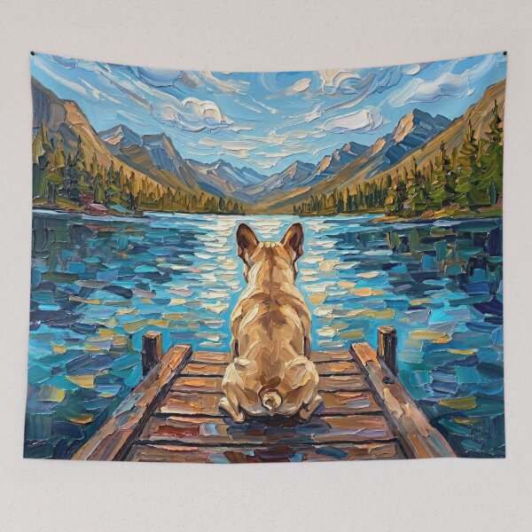 Item preview, On The Dock – French Bulldog designed and sold by AjaTrier.