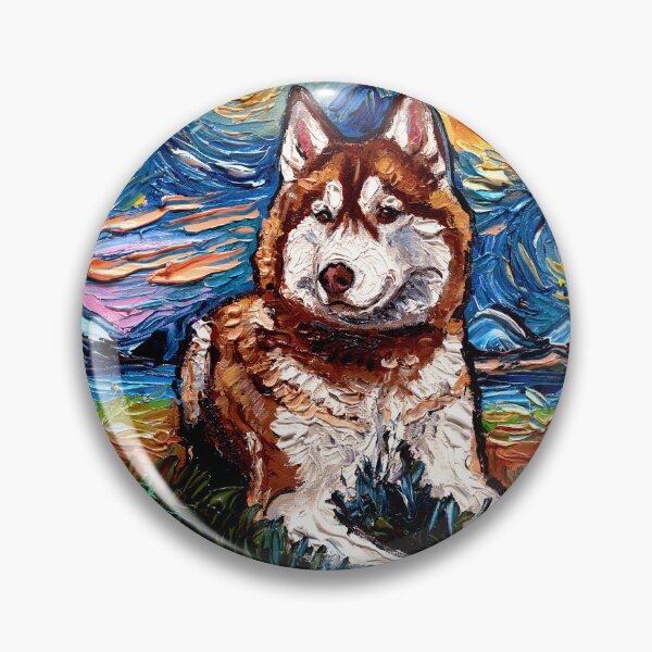 Item preview, Red Husky Night designed and sold by AjaTrier.