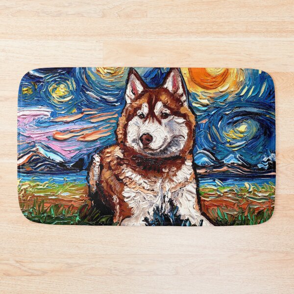 Item preview, Red Husky Night designed and sold by AjaTrier.