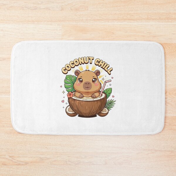 Item preview, Coconut Chill Capybara T-Shirt – Cute Kawaii Tropical Animal Gift for Capybara Lovers, Beach Lovers & Summer Vacation Fans designed and sold by GemBob Creations.