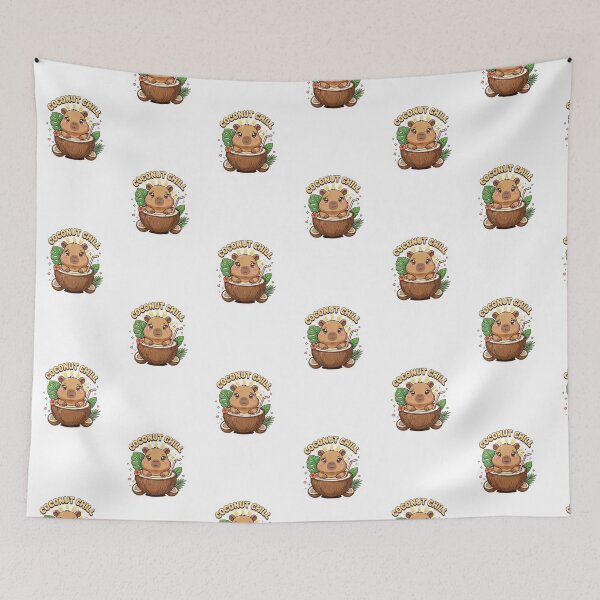 Item preview, Coconut Chill Capybara T-Shirt – Cute Kawaii Tropical Animal Gift for Capybara Lovers, Beach Lovers & Summer Vacation Fans designed and sold by GemBob Creations.