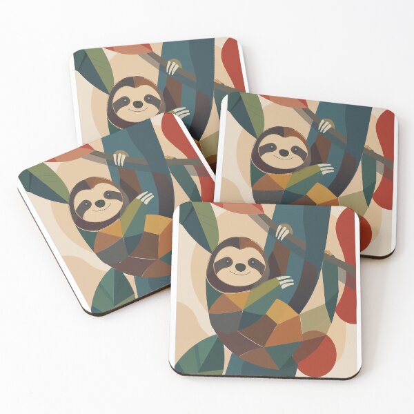 Item preview, Low-Poly Sloth Wall Art designed and sold by MahnoorDesigns.