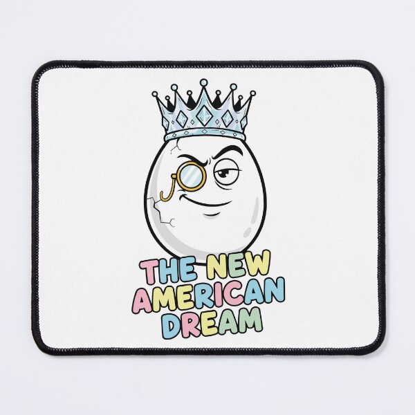 Item preview, "The New American Dream" Funny Egg Inflation Meme - Luxury Groceries - Sarcastic Economy Art designed and sold by BestChoiceService.