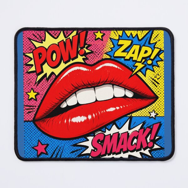 Item preview, Pop Art Red Lips POW ZAP SMACK - Retro Comic Book Style designed and sold by Natalia-Vlad.