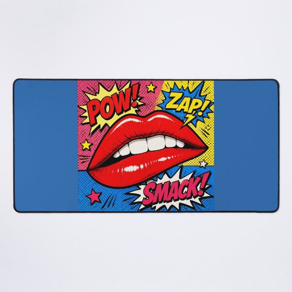 Item preview, Pop Art Red Lips POW ZAP SMACK - Retro Comic Book Style designed and sold by Natalia-Vlad.
