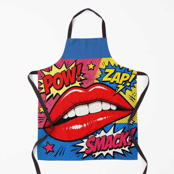 Item preview, Pop Art Red Lips POW ZAP SMACK - Retro Comic Book Style designed and sold by Natalia-Vlad.