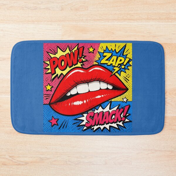 Item preview, Pop Art Red Lips POW ZAP SMACK - Retro Comic Book Style designed and sold by Natalia-Vlad.