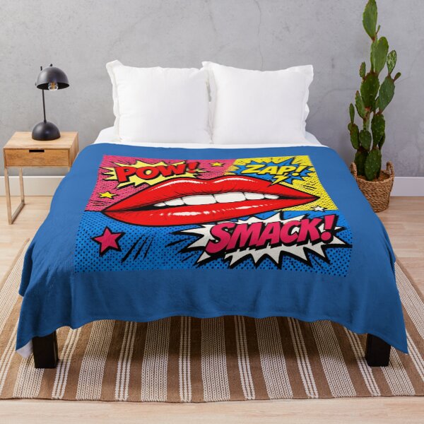 Item preview, Pop Art Red Lips POW ZAP SMACK - Retro Comic Book Style designed and sold by Natalia-Vlad.