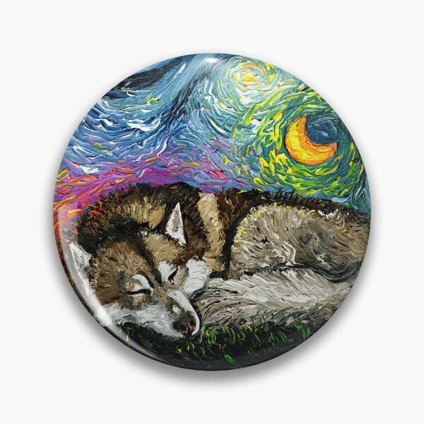 Item preview, Sleeping Husky Night designed and sold by AjaTrier.