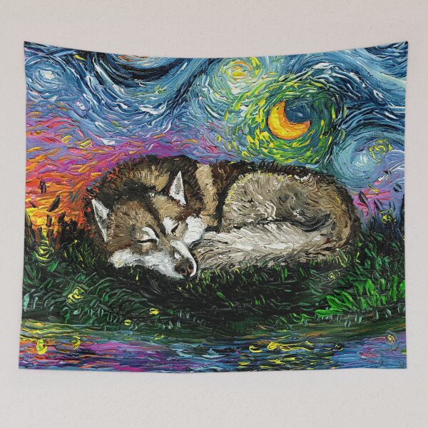 Item preview, Sleeping Husky Night designed and sold by AjaTrier.