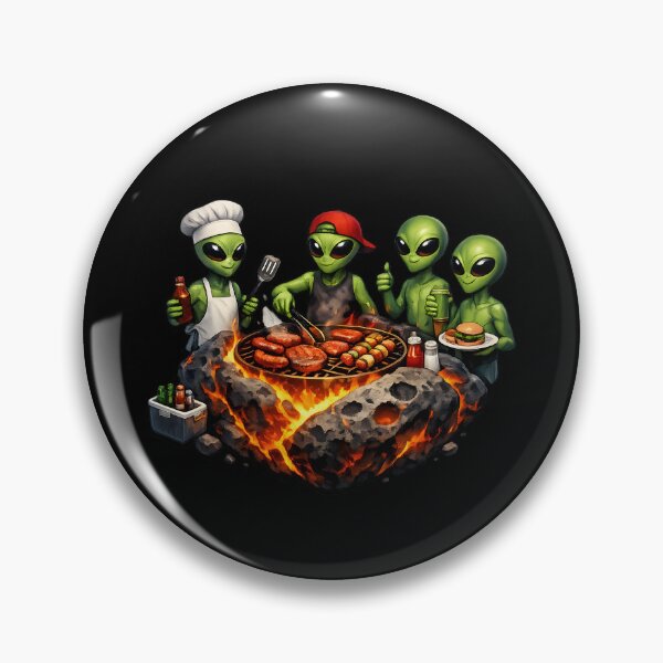 Item preview, Alien BBQ Crew Cooking on Meteor Grill designed and sold by builtforyou.