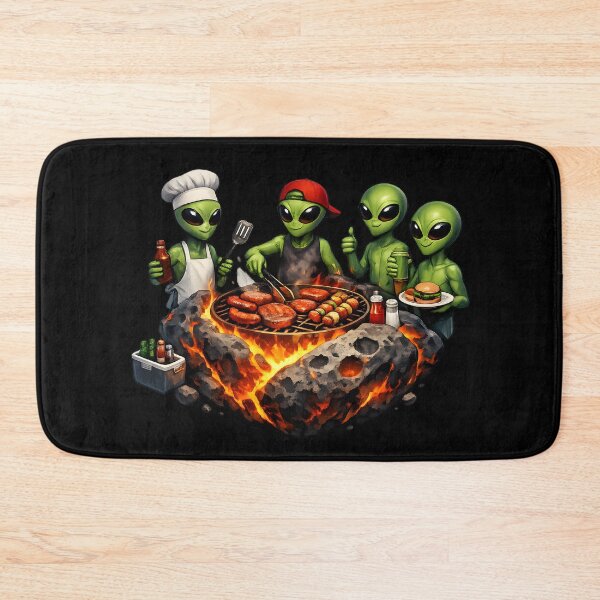 Item preview, Alien BBQ Crew Cooking on Meteor Grill designed and sold by builtforyou.