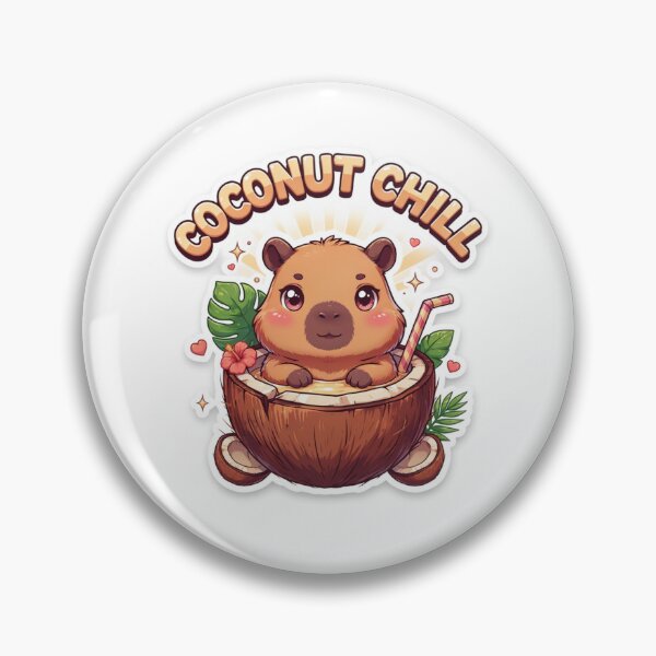 Item preview, Coconut Chill Capybara T-Shirt – Cute Kawaii Tropical Animal Design for Capybara Lovers, Beach Lovers & Summer Vacation Gifts designed and sold by GemBob Creations.