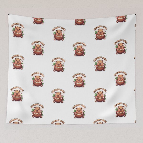 Item preview, Coconut Chill Capybara T-Shirt – Cute Kawaii Tropical Animal Design for Capybara Lovers, Beach Lovers & Summer Vacation Gifts designed and sold by GemBob Creations.