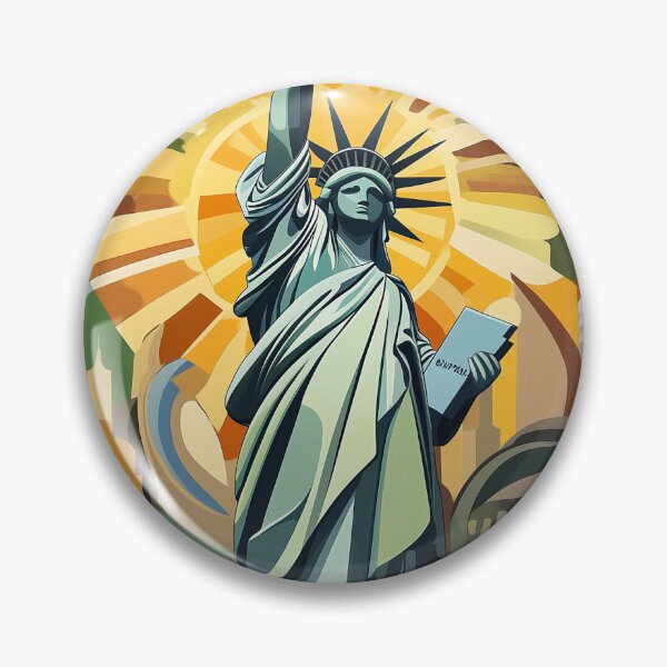 Item preview, New York Statue of Liberty Art Deco Poster designed and sold by Boddicca.