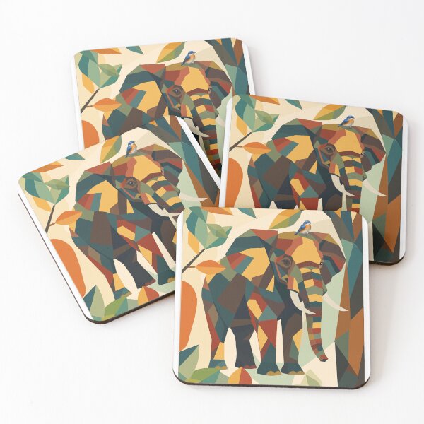 Item preview, Low-Poly Elephant Wall Art designed and sold by MahnoorDesigns.
