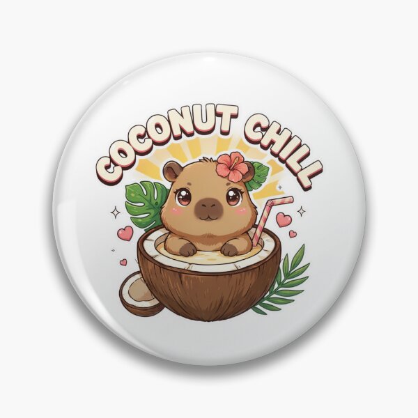 Item preview, Coconut Chill Capybara T-Shirt – Cute Kawaii Tropical Summer Animal Gift for Capybara Lovers, Cozy Girls & Beach Vibes Fans designed and sold by GemBob Creations.