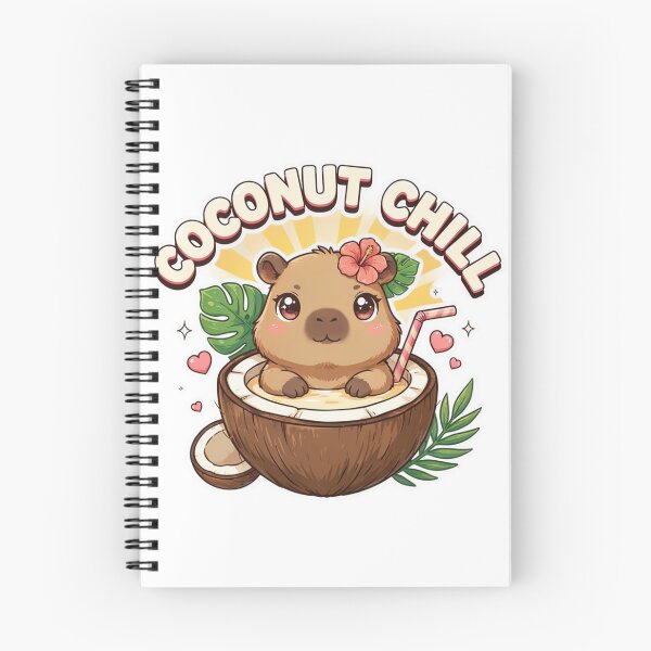 Item preview, Coconut Chill Capybara T-Shirt – Cute Kawaii Tropical Summer Animal Gift for Capybara Lovers, Cozy Girls & Beach Vibes Fans designed and sold by GemBob Creations.
