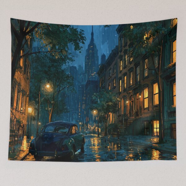 Item preview, Rainy New York Street At Night designed and sold by Rtymer.