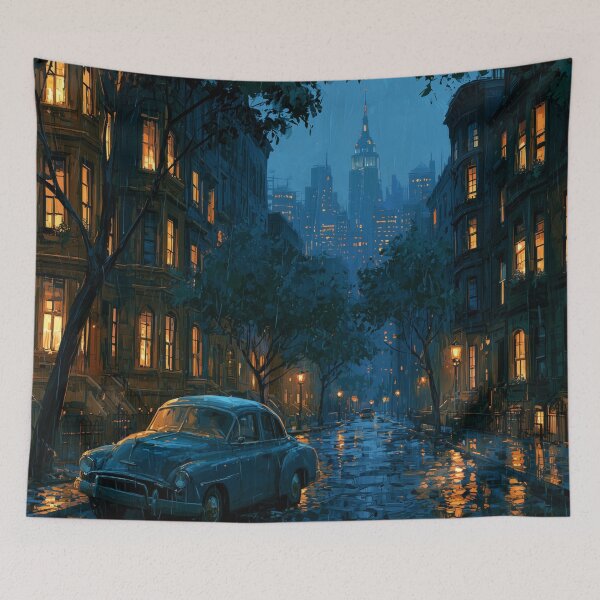 Item preview, Rainy New York Street At Night designed and sold by Rtymer.