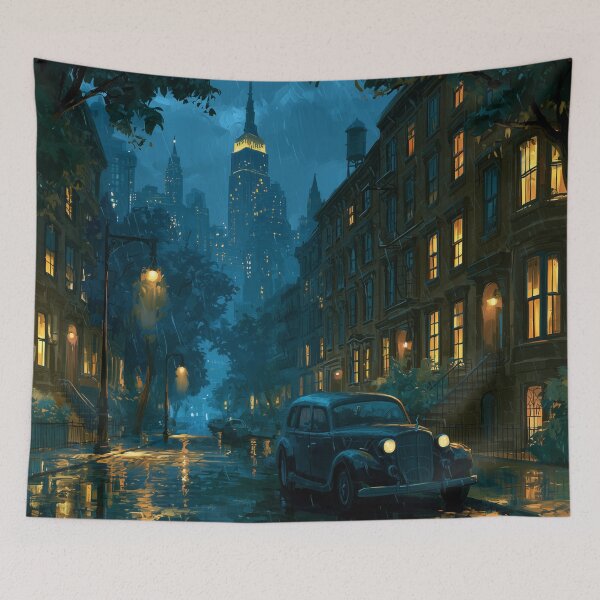 Item preview, Rainy New York Street At Night designed and sold by Rtymer.