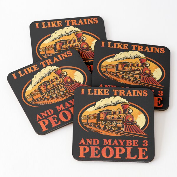 Item preview, I Like Trains And Maybe 3 People - Funny Train Conductor Railroad Worker Dad Grandpa Husband Art designed and sold by BendyBeasts.