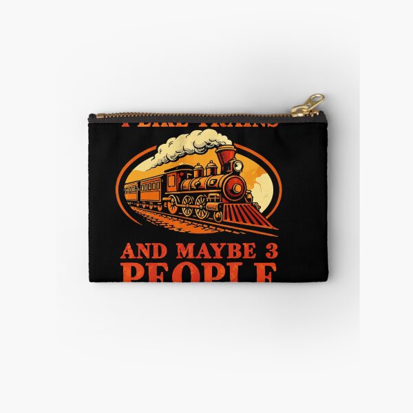 Item preview, I Like Trains And Maybe 3 People - Funny Train Conductor Railroad Worker Dad Grandpa Husband Art designed and sold by BendyBeasts.