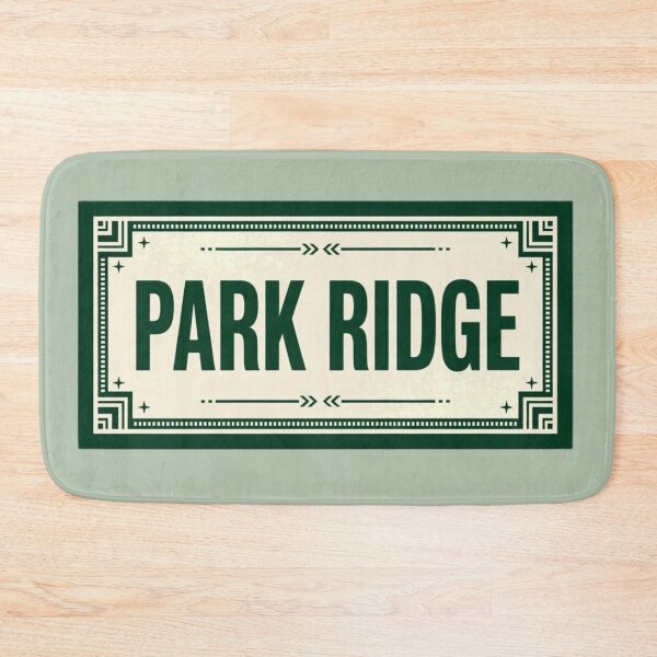 Item preview, Park Ridge vintage sign with decorative green border designed and sold by Rue Design Company.