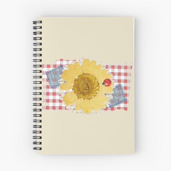 Item preview, Sunflower Checkered Fabric Style Cute Ladybug Garden Vintage Floral Graphic designed and sold by alizye.
