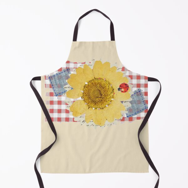 Item preview, Sunflower Checkered Fabric Style Cute Ladybug Garden Vintage Floral Graphic designed and sold by alizye.