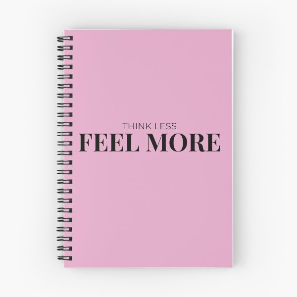Item preview, Think Less Feel More | Minimal Typography Quote | Mindfulness & Self Care Design designed and sold by Rush2Buy.