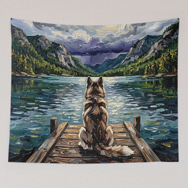 Item preview, On The Dock – Brown Husky designed and sold by AjaTrier.