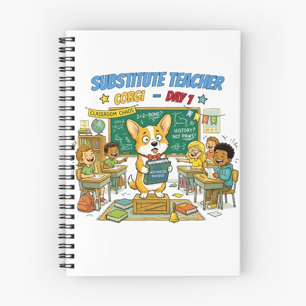 Item preview, Funny Corgi Substitute Teacher Day 1 Shirt, Classroom Chaos Corgi Back to School Tee, Unique Corgi School Gift for Dog Lovers and Teachers designed and sold by Wearable Canvas...
