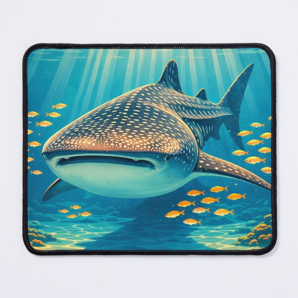 Item preview, Whale Shark Retro Style Digital Animal Art designed and sold by kakarikihill.