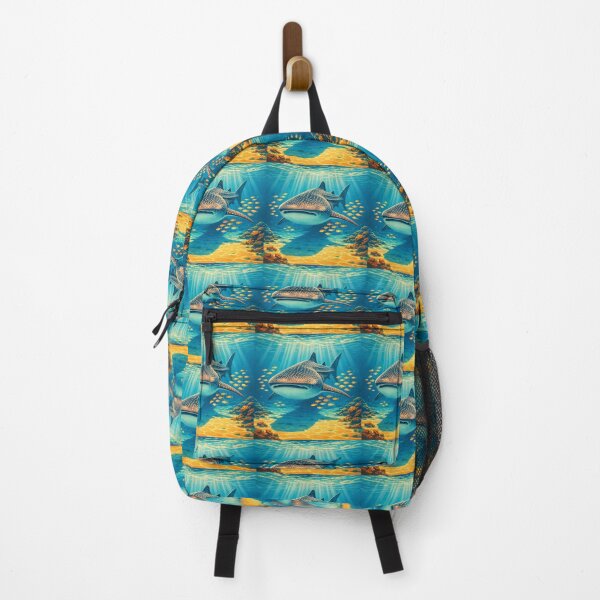 Item preview, Whale Shark Retro Style Digital Animal Art designed and sold by kakarikihill.