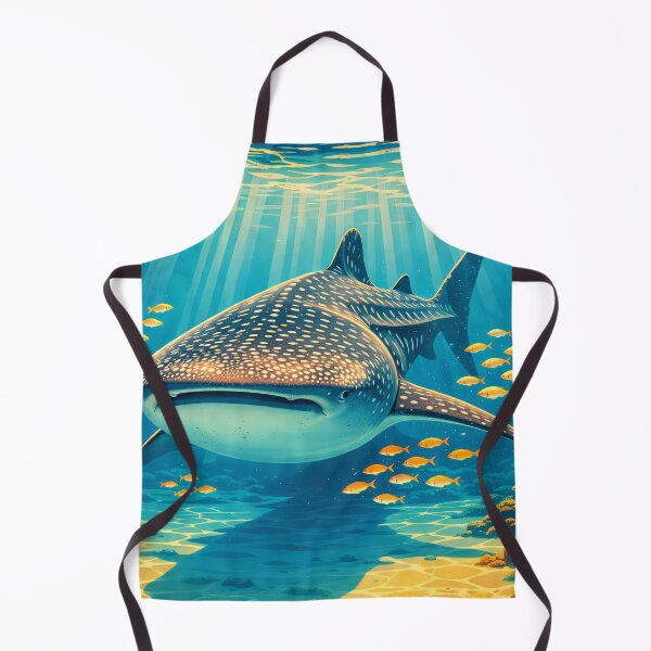 Item preview, Whale Shark Retro Style Digital Animal Art designed and sold by kakarikihill.