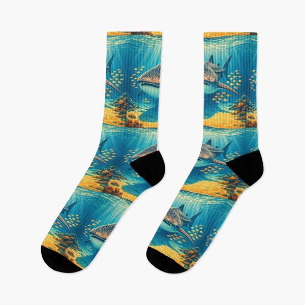 Item preview, Whale Shark Retro Style Digital Animal Art designed and sold by kakarikihill.