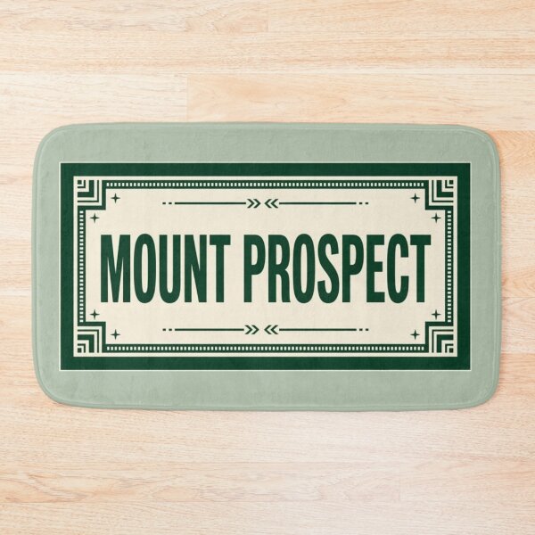 Item preview, Mount Prospect vintage sign with decorative green border designed and sold by Rue Market.
