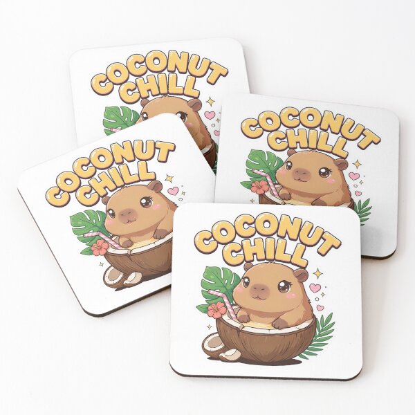 Item preview, Coconut Chill Capybara T-Shirt – Cute Kawaii Tropical Summer Animal Gift for Capybara Lovers, Beach Girls & Cozy Vibes Fans designed and sold by GemBob Creations.