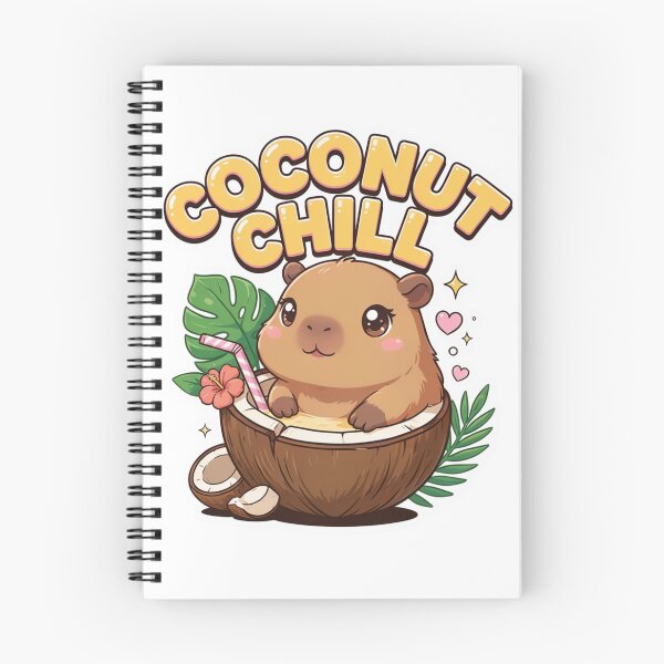 Item preview, Coconut Chill Capybara T-Shirt – Cute Kawaii Tropical Summer Animal Gift for Capybara Lovers, Beach Girls & Cozy Vibes Fans designed and sold by GemBob Creations.